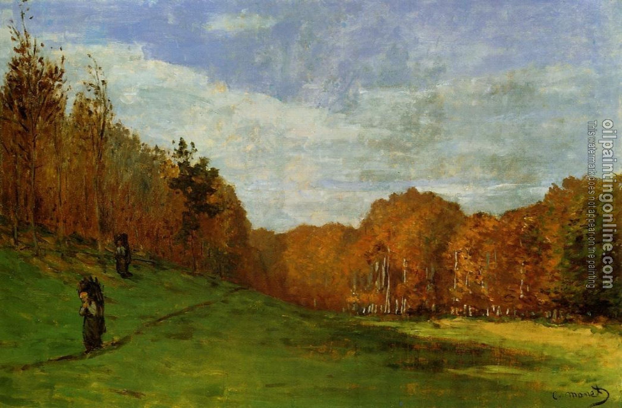 Monet, Claude Oscar - Woodbearers in Fontainebleau Forest